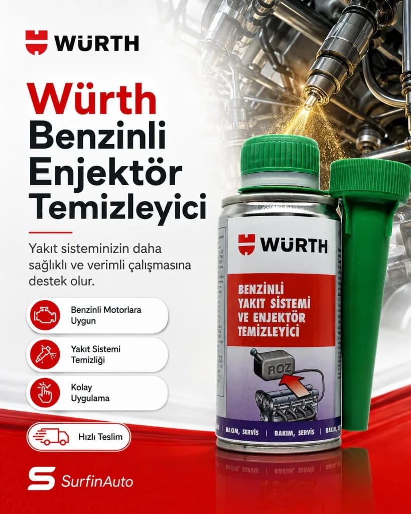 Würth benzinli yakıt sistemi ve enjektör temizleyici 300 ml