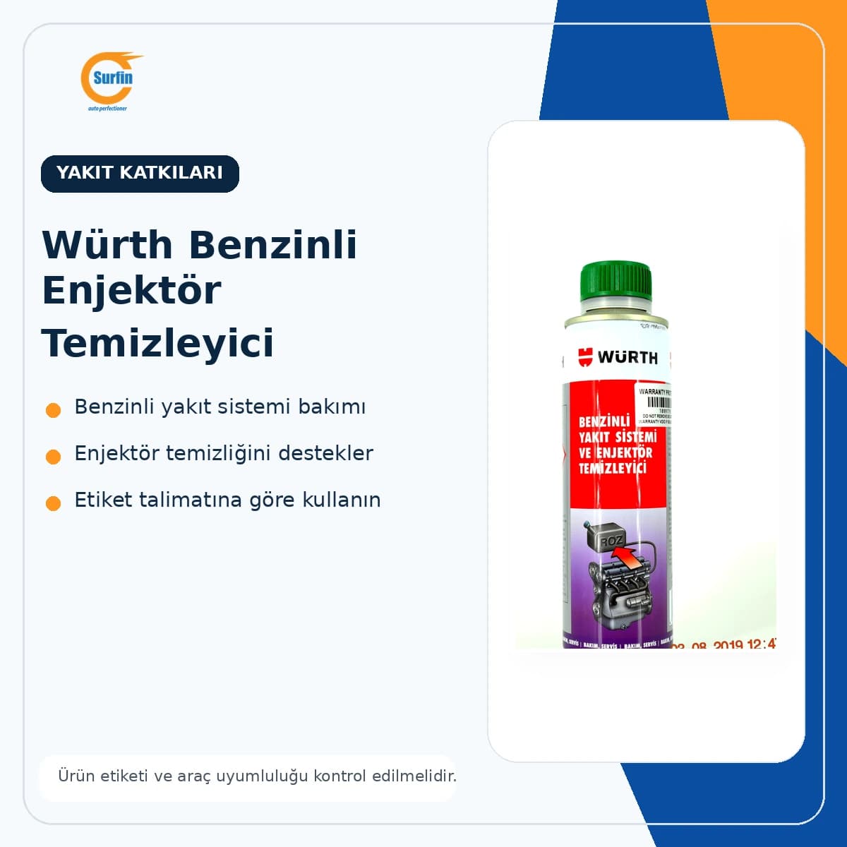 Würth Benzinli Enjektör Temizleyici 300 ml ürün görseli