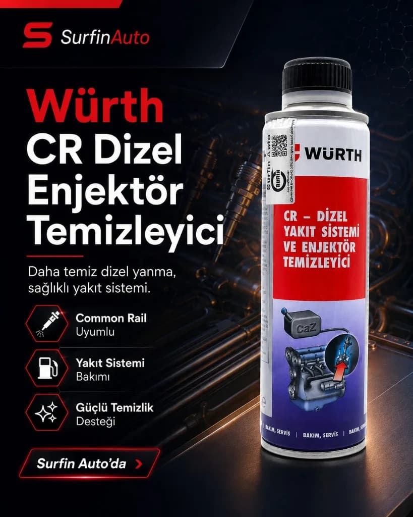 Würth CR dizel yakıt sistemi ve enjektör temizleyici 300 ml