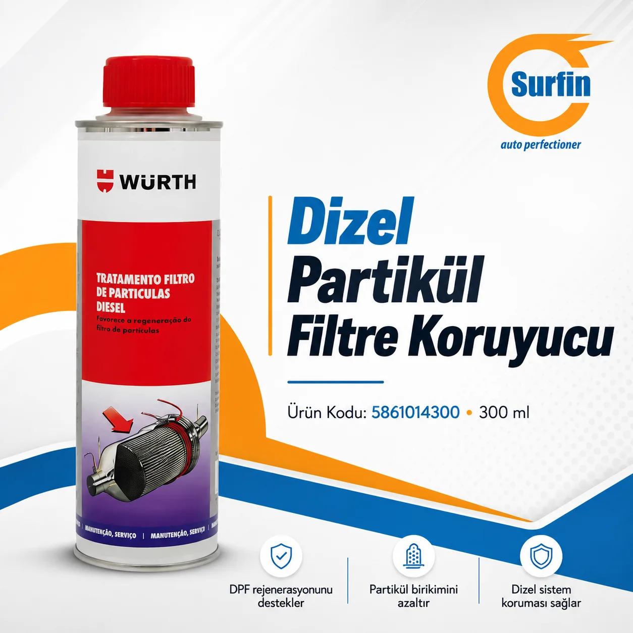 Würth Dizel Partikül Filtre Koruyucu 300 ml ürün görseli