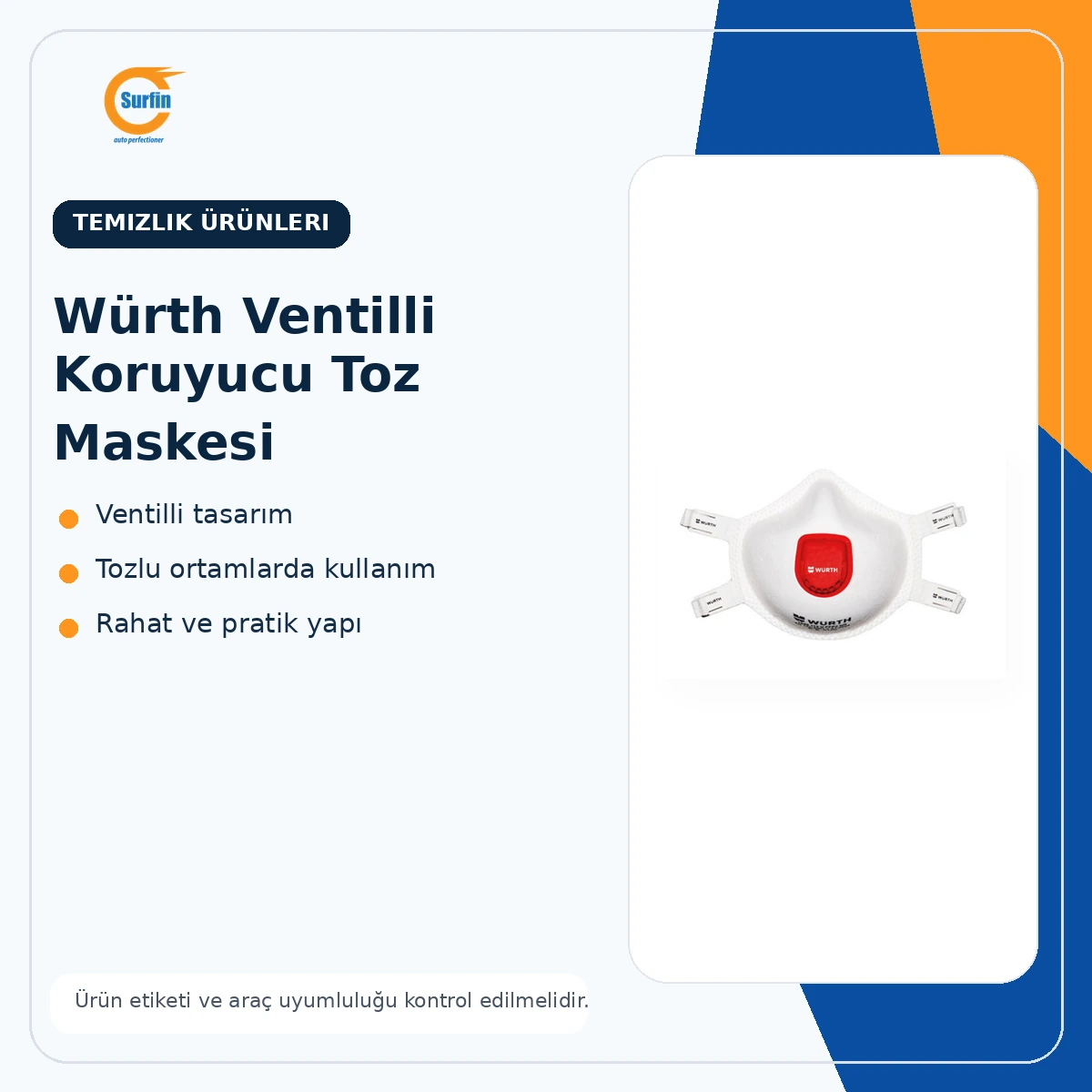 Würth ventilli koruyucu maske ürün görseli