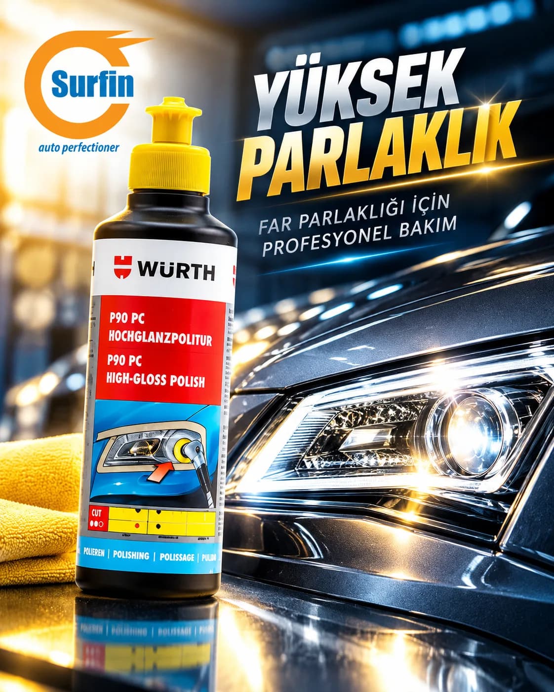 Würth P30 Plus Hare İz Giderici Polisaj Pastası 250 GR 0893150032